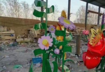 新建茉莉花雕塑訂做，城市雕塑，不銹鋼茉莉花雕塑廠
